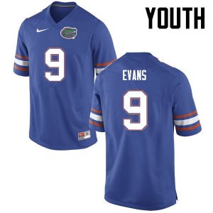 Youth Florida Gators #9 Josh Evans NCAA Nike Blue Authentic Stitched College Football Jersey DXT3362ZJ